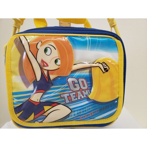Rare Kim Possible Cheerleader Lunch Bag Box Soft Vinyl Vintage Disney - Picture 6 of 11